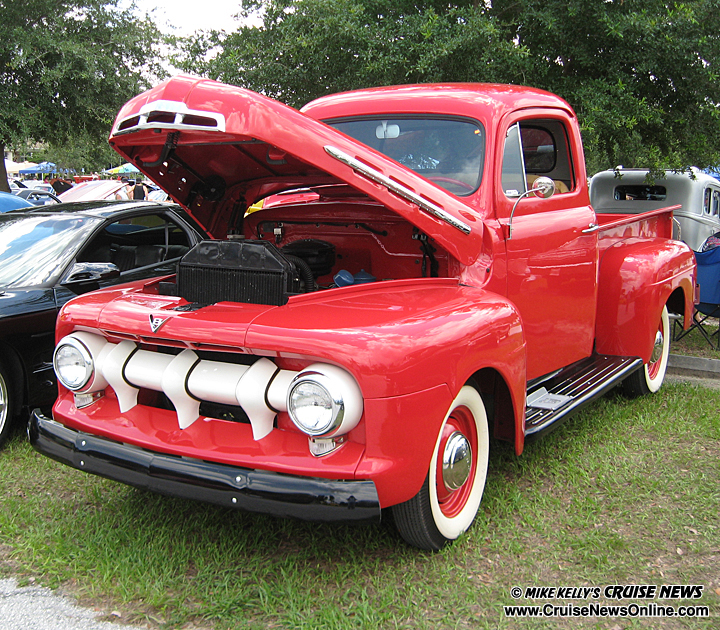 Mango Florida is where Tim Flagg and his red and white 1951 Ford pickup